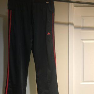 MEN'S ADIDAS JOGGERS LARGE BLACK WITH WHITE STRIPE